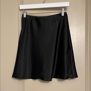 Express Black skirt. Mini satin like skirt